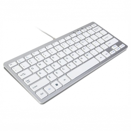 Clavier Filaire Ultra Slim Azerty + Qwerty Compatible avec Mac et Windows