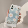 Coque de protection avec des motifs d'Aquarelle fleurs bleues et colliers laser (Mayline)