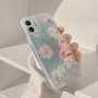 Coque de protection avec des motifs d'Aquarelle fleurs bleues et colliers laser (Mayline)
