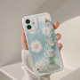 Coque de protection avec des motifs d'Aquarelle fleurs bleues et colliers laser (Mayline)