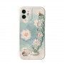 Coque de protection avec des motifs d'Aquarelle fleurs bleues et colliers laser (Mayline)