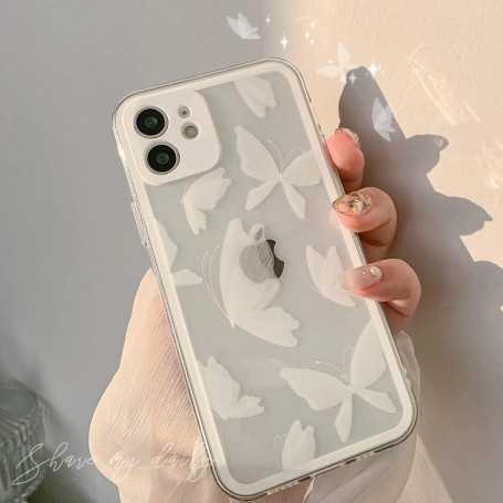 Coque de Protection à motif papillon blanc (Mayline)